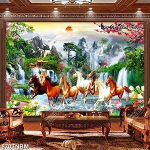 Tranh bát mã sơn thủy file gốc