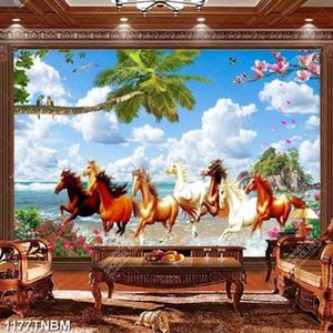 Tranh bát mã vượt sóng đẹp nhất