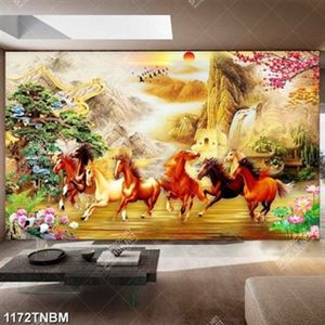 Tranh kim tiền bát mã decor tường