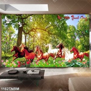 Tranh mã đáo thành công decor tường in uv