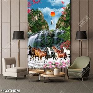 Tranh in kính mã đáo thành công file psd