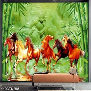 Tranh tranh giả ngọc bát mã decor tường