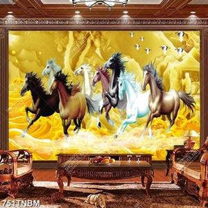 Tranh giả ngọc bát mã gắn tường chất lượng cao