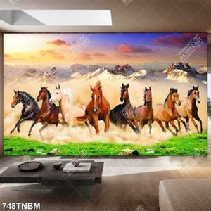 Tranh bát mã truy phong đẹp nhất in kính