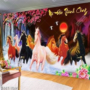 Tranh sơn dầu mã đáo thành công file PSD