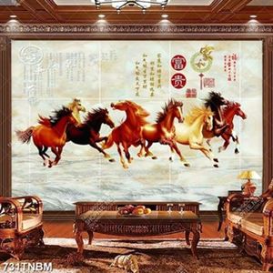 Tranh thư pháp bát mã truy phong đẹp nhất