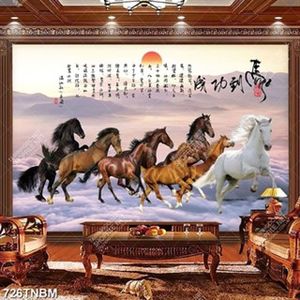 Tranh thư pháp bát mã trang trí nội thất đẹp nhất