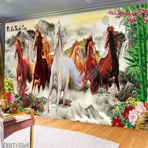 Tranh sơn dầu mã đáo thành công trang trí phòng khách đẹp