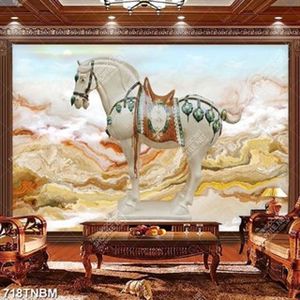 Tranh chú ngựa giả ngọc in kính file PSD