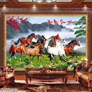 Tranh bát mã toàn đồ in uv chất lượng cao