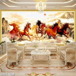 Tranh sơn dầu bát mã truy phong