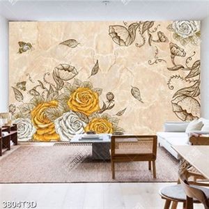 Tranh hoa hồng trên nền gạch in uv