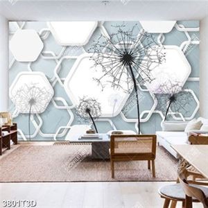 Tranh 3D hoa bồ công anh in  kính trang trí bếp