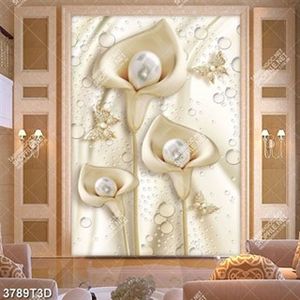 Tranh lụa hoa rum đính ngọc trang trí phòng ngủ