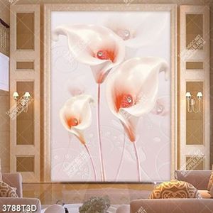 Tranh hoa rum trang trí tường in k ính đẹp file psd