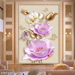 Tranh hoa 3D trang trí phòng ngủ chất lượng cao