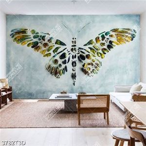 Tranh đá ghép thành hình bướm nghệ thuật