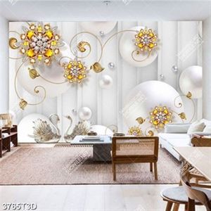 Tranh file psd lụa hoa ghép và thiên nga nghệ thuật