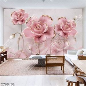 Tranh 3D hoa hồng trang trí phòng ngủ