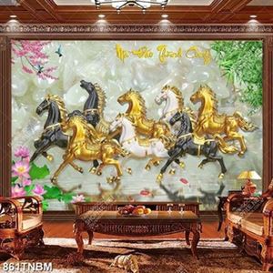 Tranh đá decor mã đáo thành công file PSD