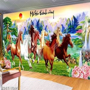 Tranh sơn dầu mã đáo thành công file PSD