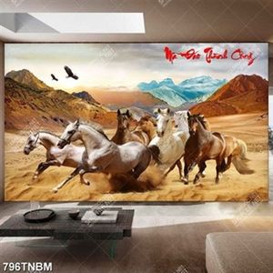 Tranh decor mã đáo thành công trên cát nghệ thuật