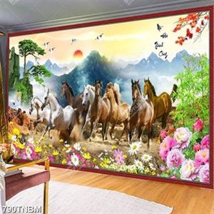 Tranh bát mã truy phong dưới ánh mặt trời đẹp nhất