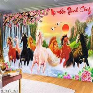 Tranh sơn dầu cành đào mã đáo thành công file PSD