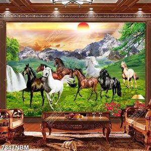 Tranh trang trí tường bát mã truy phong in uv