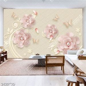 Tranh psd lụa hoa đính ngọc trai trang trí phòng ngủ