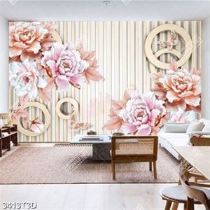Tranh hoa mẫu đơn 3D  chất lượng cao