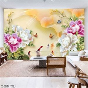 Tranh hoa mẫu đơn giả ngọc và bướm chất lượng cao đẹp