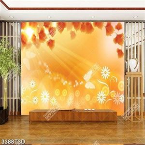 Tranh dán tường lá vàng mùa thu đẹp nhất