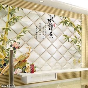 Tranh phong thủy chim khổng tước trên mặt nước