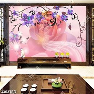 Tranh bếp hoa lan trên nền hoa hồng