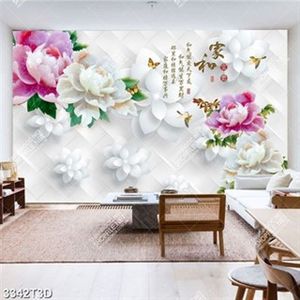 Tranh hoa 3D chữ hán in kính file PSD