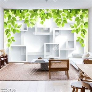 Tranh dán tường dây leo lá xanh đẹp file psd