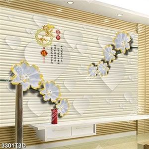 Tranh hoa 3D chữ hán nền hình trái tím