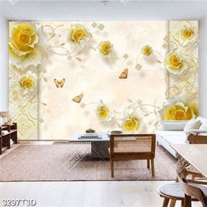Tranh lụa hoa hồng 3D và bướm chất lượng cao