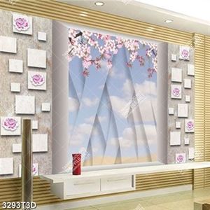 Tranh file gốc hoa ghép nền trời độc đáo