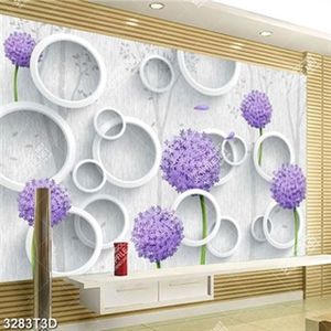 Tranh tráng trí tường hoa cẩm tú cầu 3D in kính