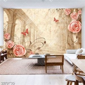 Tranh trang trí nội thất hoa hồng và bướm