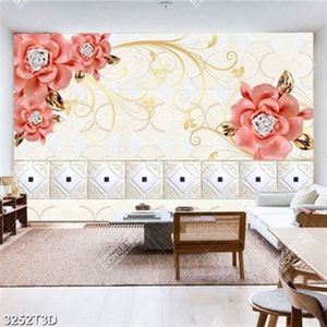 Tranh hoa 3D nền gạch file psd