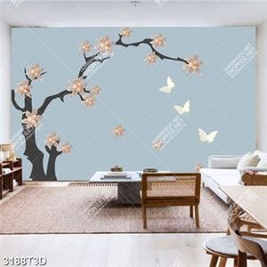 Tranh dán tường hoa ghép dđính ngọc và bướm đẹp Tranh dán tường hoa ghép dđính ngọc và bướm đẹp