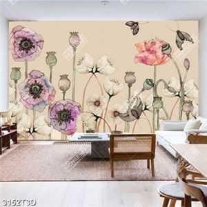 Tranh dán tường hoa ghép dể thương nhất file psd