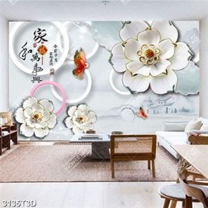 Tranh trang trí phong khách hoa và chữ hán in kính