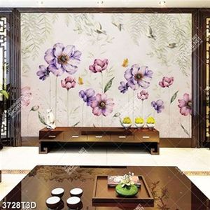 Tranh dán tường hoa lá đẹp hiện đại