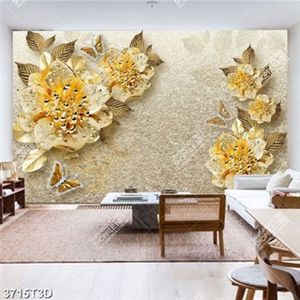 Tranh trang trí phòng khách hoa đính ngọc trai sang trọng