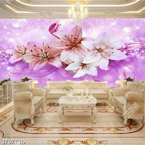 Tranh hoa lily nở rộ đẹp in kính file psd