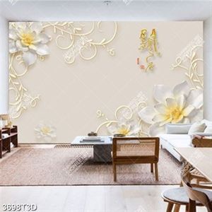 Tranh 3D hoa và chữ hán chất lượng cao